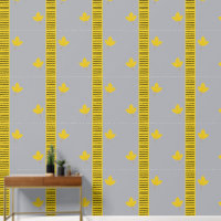 Modern Black, grey & yellow maple leaf home decor