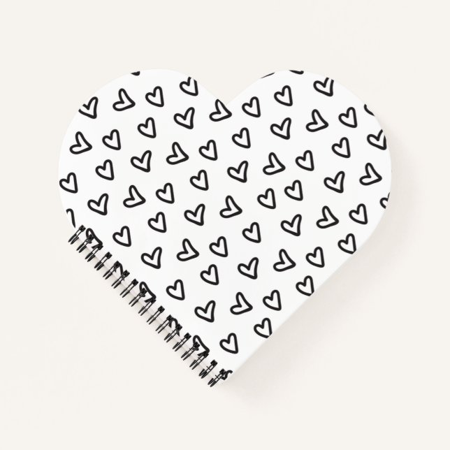 Modern black heart notebook (Front)