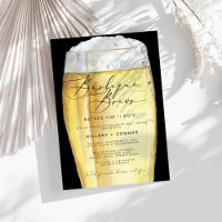 Modern Black His & Hers Calligraphy BBQ & Brews