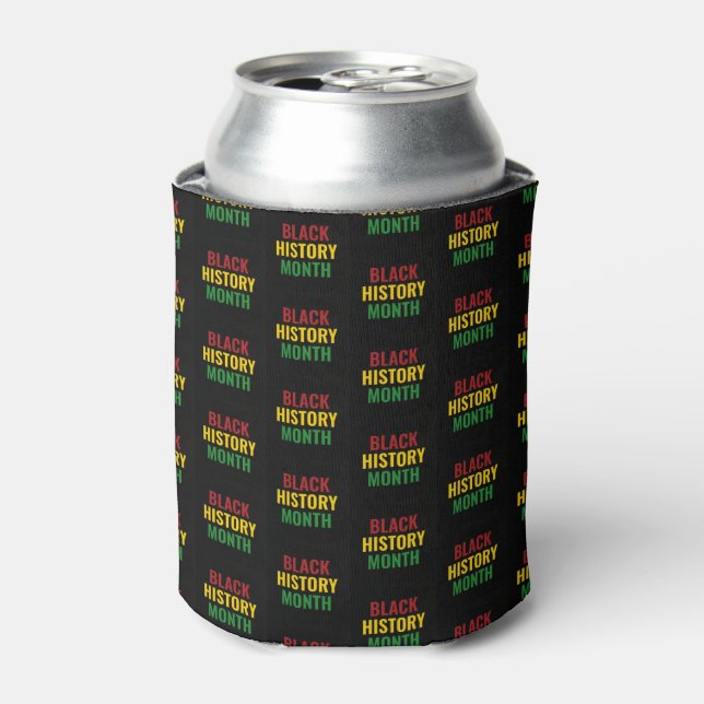 Modern BLACK HISTORY MONTH Can Cooler (Can Front)
