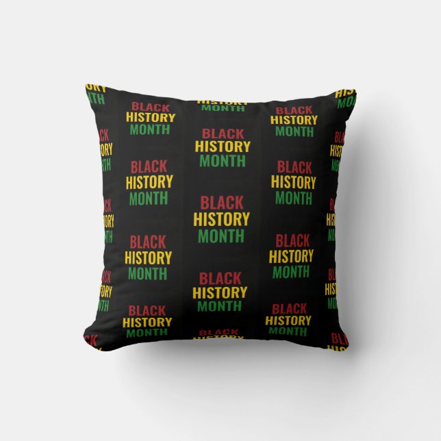 Modern BLACK HISTORY MONTH Cushion (Front)