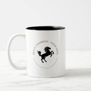 Modern Black Horse Coffee Mug