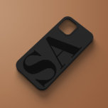 Modern black initial minimal contemporary<br><div class="desc">Modern black initial monogram minimal contemporary phone case design.</div>