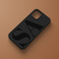 Modern black initial minimal contemporary