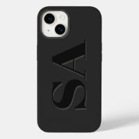 Modern black initial minimal contemporary