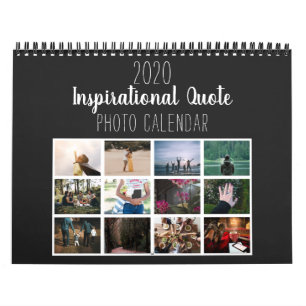 Modern Black Inspirational Quote 2020 Photo Calendar