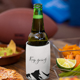 Modern Black Keep Going Simple Can Cooler