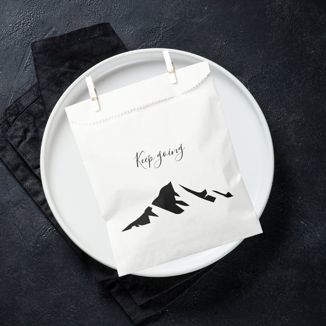 Modern Black Keep Going Simple Favour Bags (Creator Uploaded)