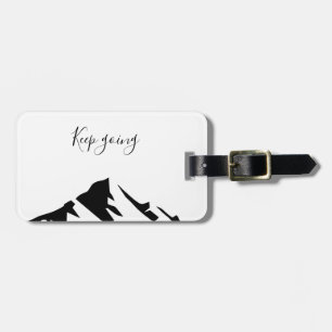 Modern Black Keep Going Simple Luggage Tag