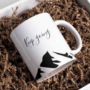 Modern Black Keep Going Simple Magic Mug