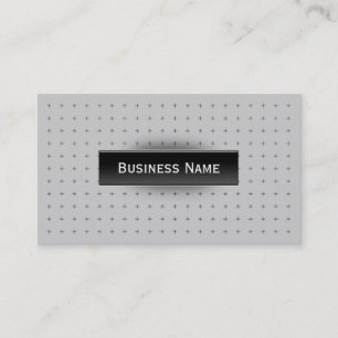 Modern Black Label Cross Grid Business Card