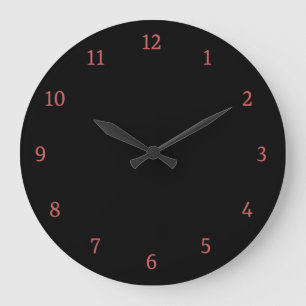 Modern black large clock