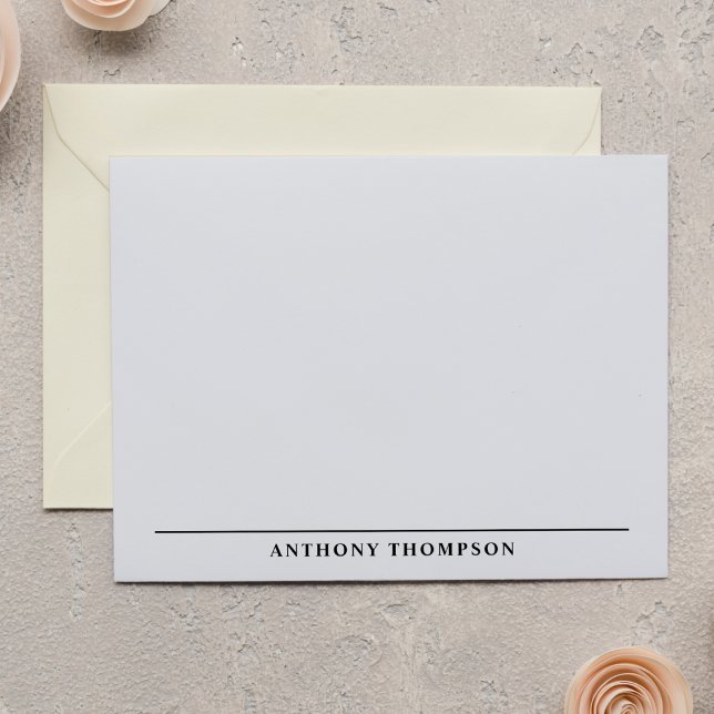 Modern Black Line Stationery Card (Creator Uploaded)