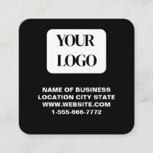 Modern Black Logo QR Code Scan Website Square