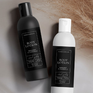 Modern Black Lotion 8 OZ Cosmetic Bottle Label
