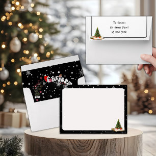Modern Black Merry Christmas Graffiti envelope