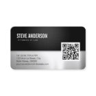 Modern Black Metal Silver Look - QR Code