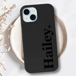 Modern Black Minimal Contemporary iPhone 15 Case