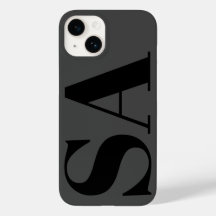 Modern black minimal monogram