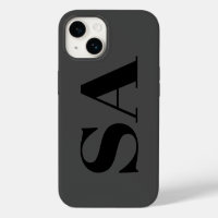 Modern black minimal monogram
