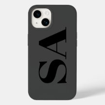 Modern black minimal monogram