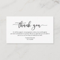 Modern black minimalism font, Birthday Thank you