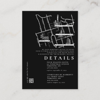 Modern Black Minimalist Details Wedding Invitation