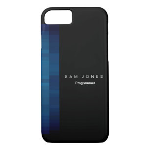 Modern Black N Blue Pixel iPhone 8/7 Case