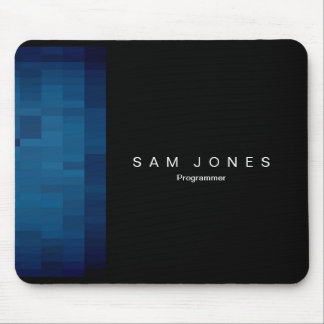 Modern Black N Blue Pixel Mouse Mat