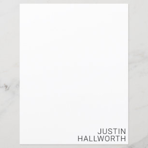 Modern Black Name on White