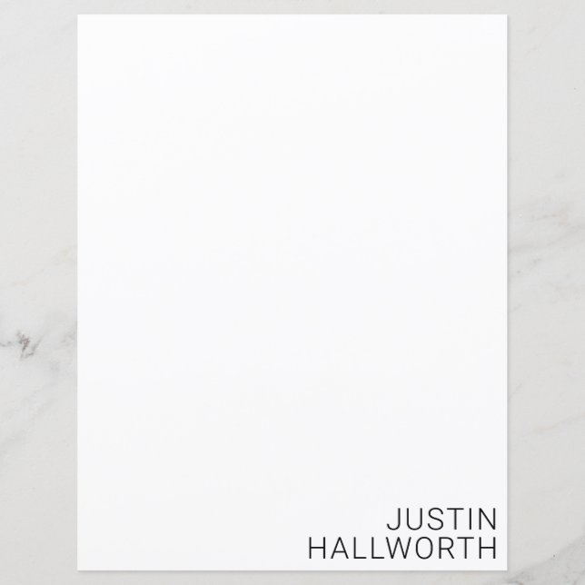 Modern Black Name on White (Front)