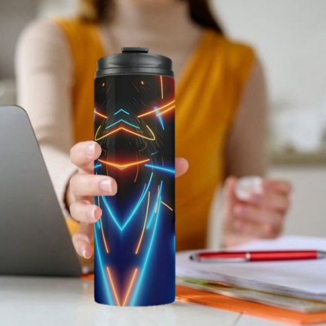Modern black Neon Led Thermal Tumbler (Creator Uploaded)