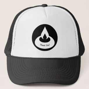 Modern Black Oil Light Thank You! Trucker Hat