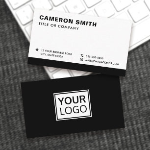 Modern black or any colour border logo social medi business card