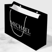 Modern Black Personalised Groomsman Proposal