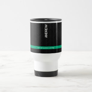 Modern Black Personalized Travel Mug