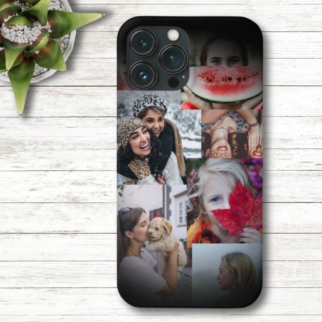 Modern Black Photo Collage 6 Image  Case-Mate iPhone Case (Creator Uploaded)