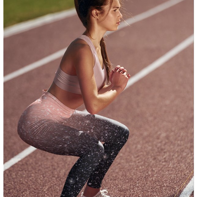Modern Black & Pink Glitter Sparkles Leggings (Creator Uploaded)