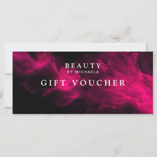 Modern Black & Pink Smoke Gift Voucher/Certificate