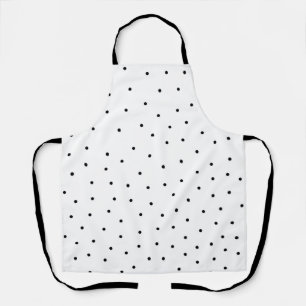 Modern Black Polka Dot Kitchen Apron