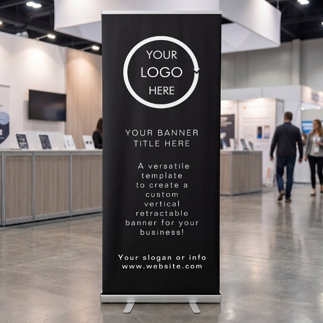 Modern black professional business logo retractable banner (Creator Uploaded)