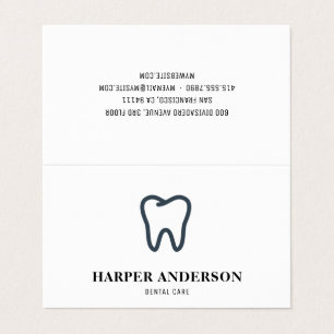 Modern Black Professional Dental Care Business Card