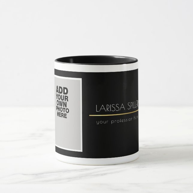 modern black professional photo mug (Center)