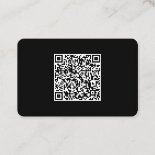 Modern Black-QR code-Professional-Social media Business Card