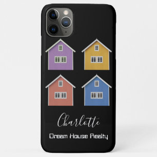 Modern Black Real Estate Agent iPhone 11 Pro Max Case