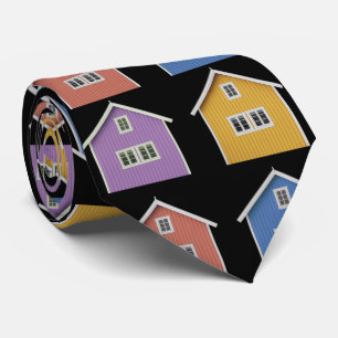 Modern Black Real Estate Agent Tie