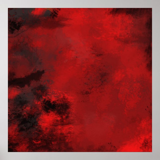 Modern Black & Red Abstract - Creative & Artistic Poster (Front)