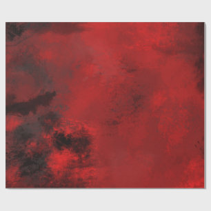 Modern Black & Red Abstract - Creative & Artistic Wrapping Paper