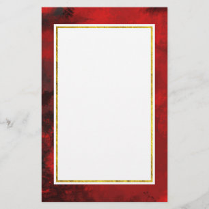 Modern Black & Red Abstract - Dark Mysterious Stationery