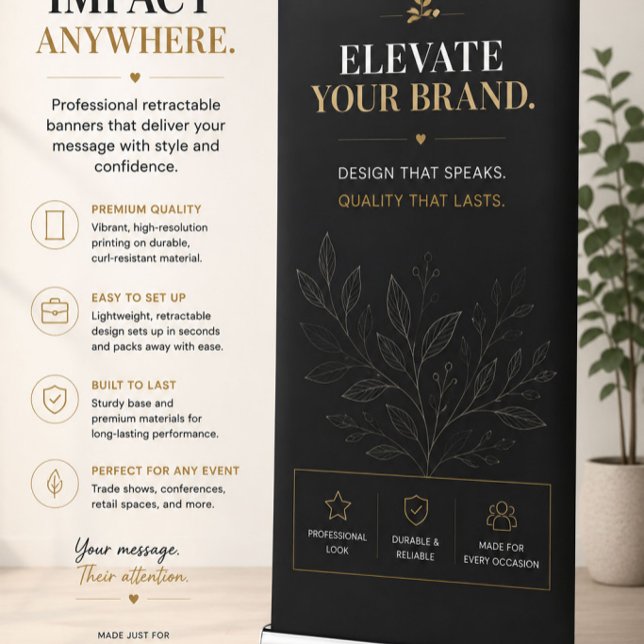Modern Black Retractable Banner (Creator Uploaded)
